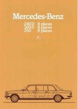 Brochure Mercedes 240D/ 300D/ 250  Longue / Lang W123 01/1983 France