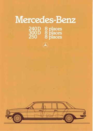 Brochure mercedes 240d 300d - brochure, 240d/