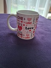 Tasse/mug love coeur blanc et