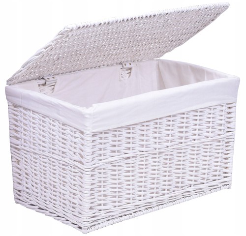 Coffre osier blanc - coffre,
