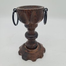 Décoration en bois bougeoir colonne