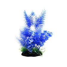 Plante Plastique Blanc Bleu Aquarium Décor Poisson Reptile Terrarium