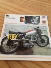 BSA 500 M24 Gold Star 1938 Carte moto Collection Atlas