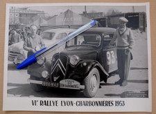 1953 CITROEN TRACTION RALLYE LYON CHARBONNIERE Photo Foto Presse Origin Brochure