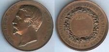 Médaille de table - HAUTE MARNE 1858 Sté départementale horticulture d=42mm