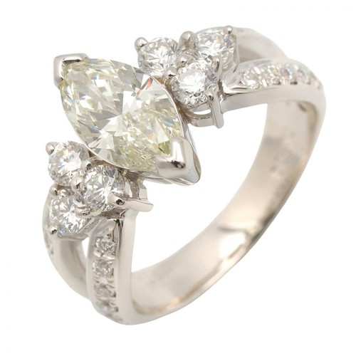 Bijoux bague diamant pt900 - bijoux,