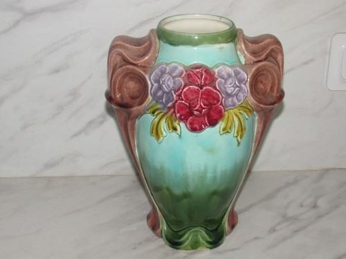 Vase barbotine décor floral - vase,
