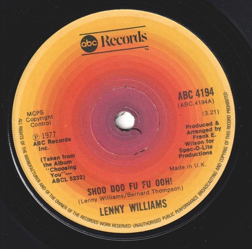 Lenny williams shoo - williams, fu
