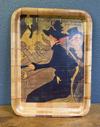Vintage wood tray divan - tray,