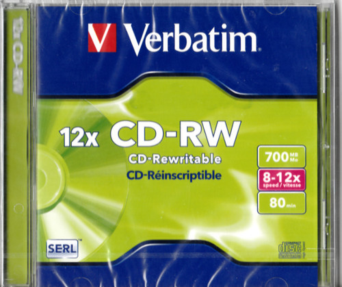 700mb 80min verbatim - cd-rw,