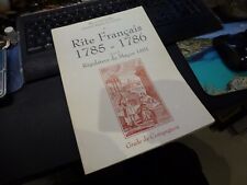 livre franc maconnerie,rite francais 1785-1876,grade de compagnon,156+13p