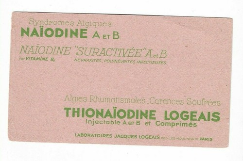Buvard ancien naiodine - buvard,