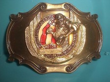 HARLEY VINTAGE 75TH ANNIVERSARY 1978 RAINTREE FORGED IN AMERICA BELT BUCKLE 3D