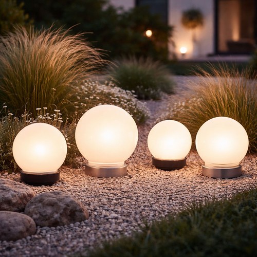 Boule lumineuse jardin - 4x,