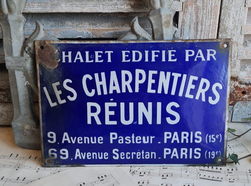 Ancienne plaque emaillee - plaque,