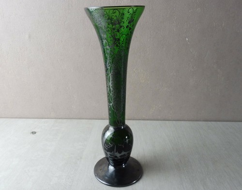 Ancien vase verre - vase, en