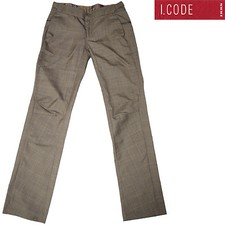 Pantalon costume I.CODE by IKKS carreaux marron femme
