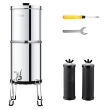 VEVOR Système de Filtration d'Eau par Gravité 8,5 L avec 2 Filtres à Eau Camping
