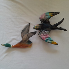 2 OISEAUX PORCELAINE A SUSPENDRE