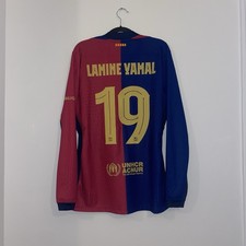 Maillot de Football Jersey Shirt Barcelona player issue yamal 2024 2025 Long Mes