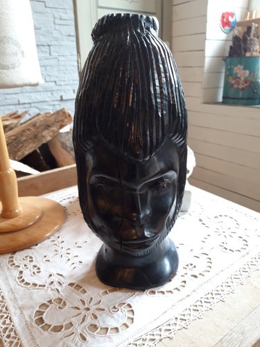 Statue africaine tete homme - africaine, d'homme