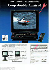 PUBLICITE ADVERTISING 056  1988  Amstrad  le téléviseur magnétoscope TVR2 TVR3