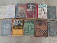 11 Livres anciens sur les recettes - confiture - pâtisserie - conserve - cuisine