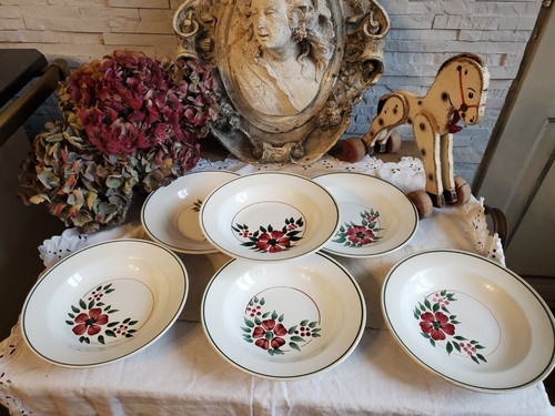 Assiettes creuse hbcm creil - assiettes,