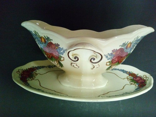 Sauciere faience sarreguemines - sauciere,