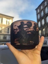 Ancien Vase En Pâte De Verre Signé Georges de Feure.