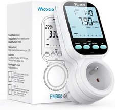 Prise wattmètre Compteur d'énergie numérique avec 7 Modes Prise économiseur d...