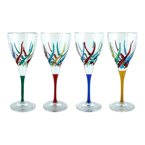 Set four murano vin verre - vin,