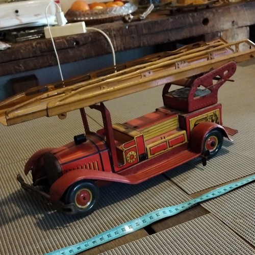 Camion pompier jouet ancien - camion,