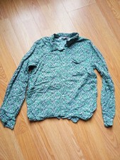 Chemise fluide verte imprimé