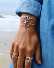 2 Bracelets maille marine et