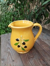 gros pichet Revol jaune décor