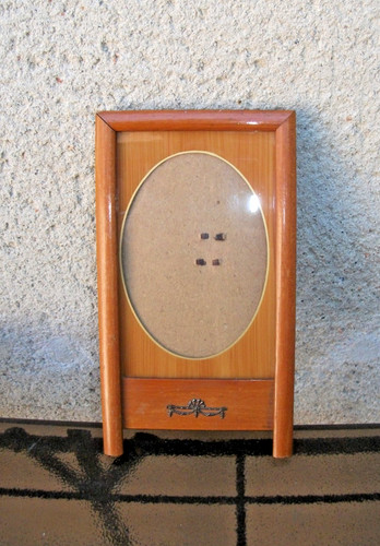 Cadre ancien bois avec - ancien, en
