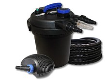 Kit filtration bassin à pression 6000l 11W UVC Stérilisateur 40W Pompe 25m Tuyau