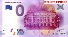 OPERA GARNIER / BILLET SOUVENIR 0 € / NULL EURO-SCHEIN / UEAS 2016-1