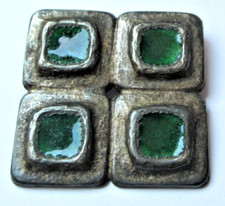 Ancienne magnifique broche en émaux d'art de créateur unique bijou vintage 3226