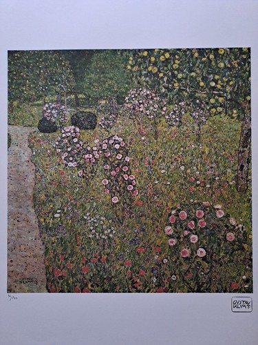 Signé gustav klimt - signé, jardin