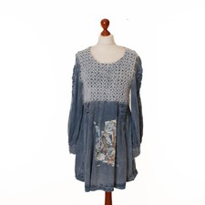 Robe manches longues bleue