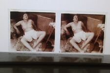 (A8) Plaque verre stereo positif nu féminin érotique erotic