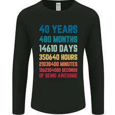 T-Shirt À Manches Longues Pour Homme De 40 Ans D'anniversaire