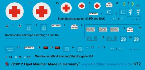 Peddinghaus decals 3012 - 1/72,