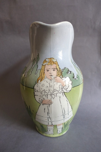 Broc faïence décor art - broc, à