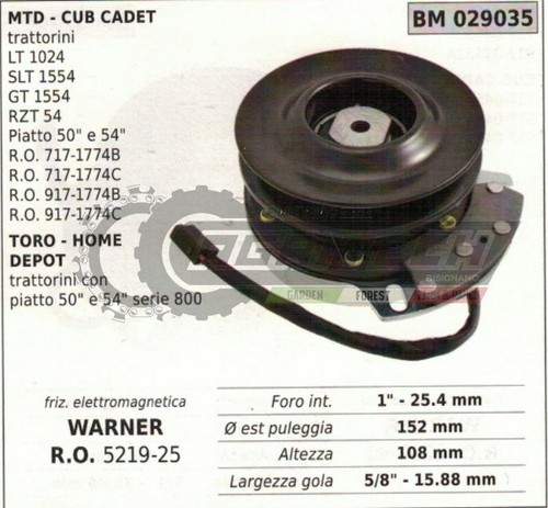 Embrayage warner tracteur - warner,