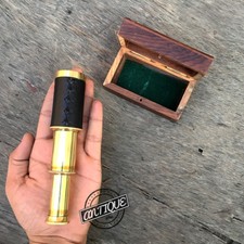 Télescope Militaire Vintage Avec Boîte En Bois Fait Main 6 Pouces