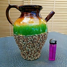 Ancienne jolie poterie cruche pichet en terre cuite vernissée des année 50/60
