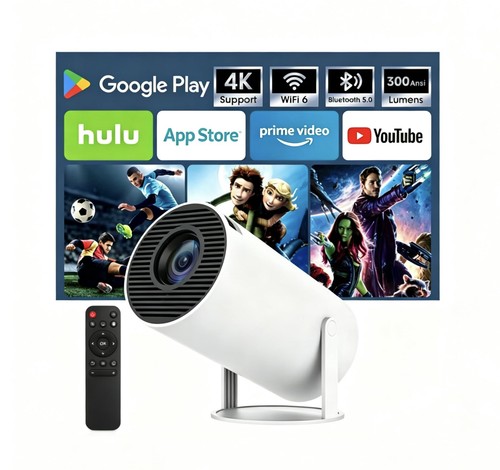 Portable projecteur mini - 4k,